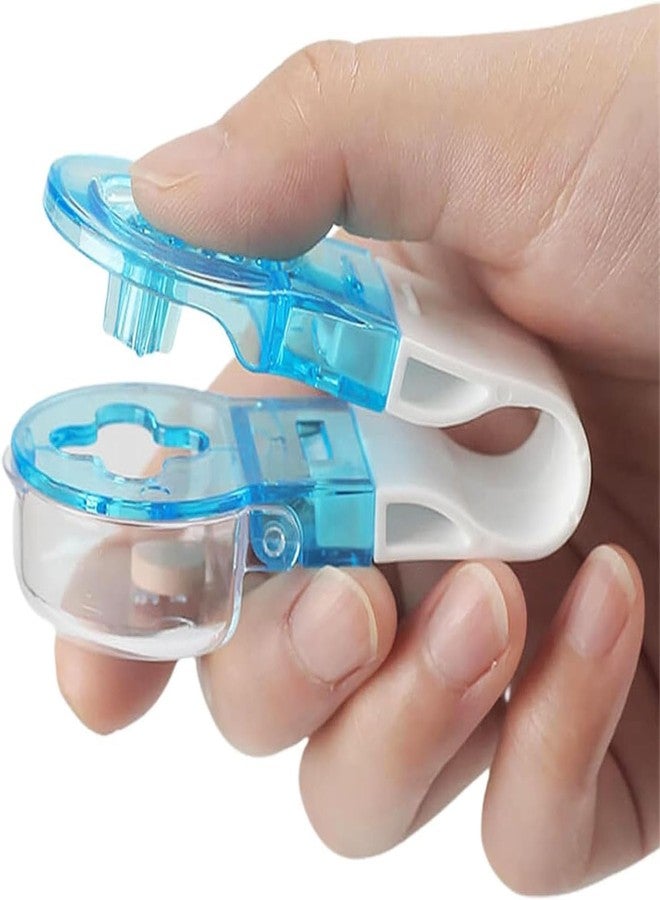 Junfamilee Blue Portable Pill Taker, Tablets Pills Blister Pack Opener Assistance Tool, Pill Splitter Cutter for Small Pills, Travel Pill Taker, Pill Dispenser, Storage Box Medication Dispenser, Medication Aids - Image 4